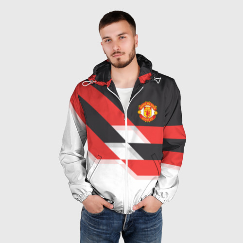 Мужская ветровка 3D Manchester United - Stripe - фото 3