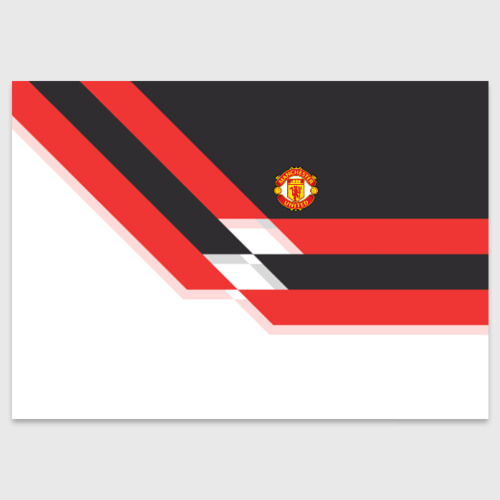 Поздравительная открытка Manchester United - Stripe, цвет белый