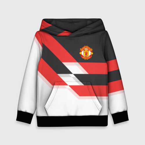 Детская толстовка 3D Manchester United - Stripe, цвет черный