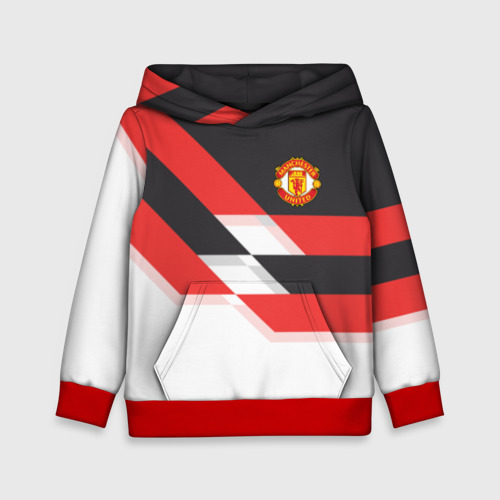 Детская толстовка 3D Manchester United - Stripe, цвет красный