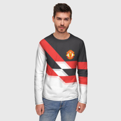 Мужской лонгслив 3D Manchester United - Stripe - фото 2