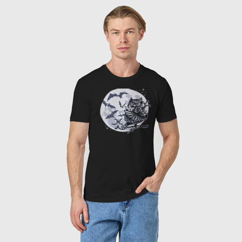 Мужская футболка хлопок Сова ниндзя, цвет черный - фото 3