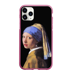 Чехол для iPhone 11 Pro матовый Девушка с Жемчужной Сережкой