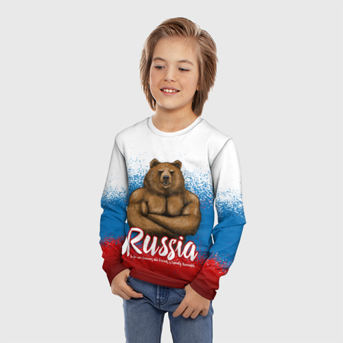 Детский лонгслив 3D Russian Bear - фото 3