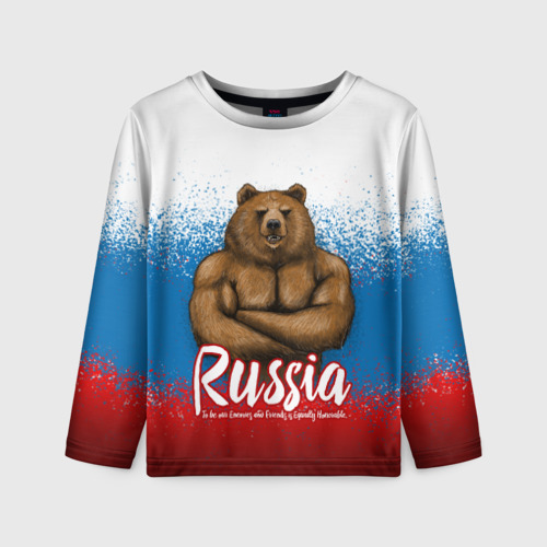 Детский лонгслив 3D Russian Bear