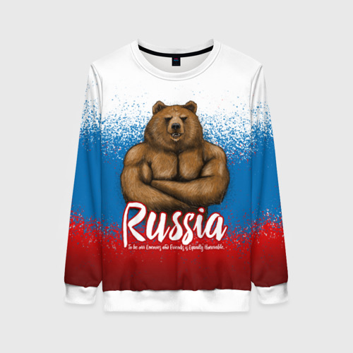 Женский свитшот 3D Russian Bear, цвет 3D печать