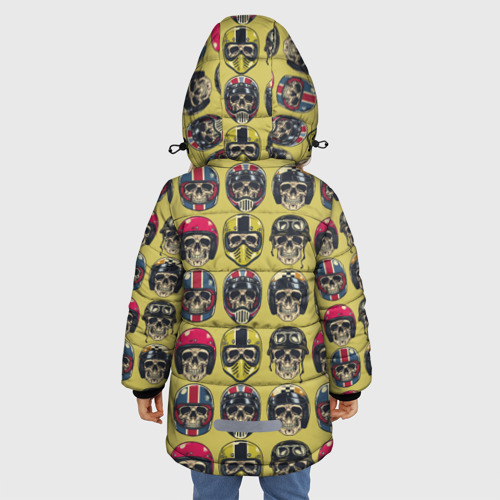 Зимняя куртка для девочек 3D Байкер, цвет светло-серый - фото 4