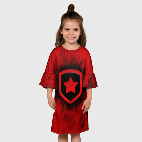 Детское платье 3D с принтом Team Gambit, вид сбоку #3