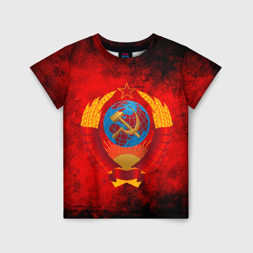 Детская футболка 3D СССР герб, цвет 3D печать