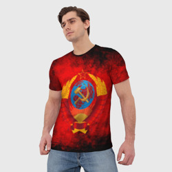 Мужская футболка 3D СССР герб - фото 2