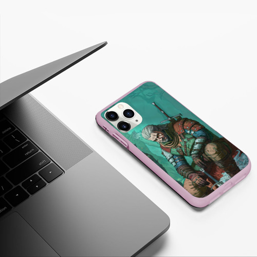 Чехол для iPhone 11 Pro матовый Forest, цвет розовый - фото 5