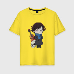 Женская футболка хлопок Oversize Sherlock