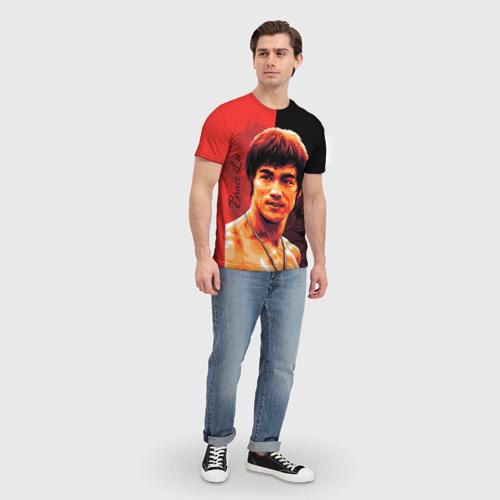 Мужская футболка 3D Брюс Ли, цвет 3D печать - фото 5