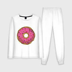 Женская пижама с лонгсливом хлопок Пончик