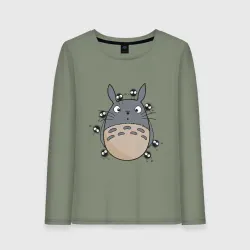Женский лонгслив хлопок Удивленный Тоторо