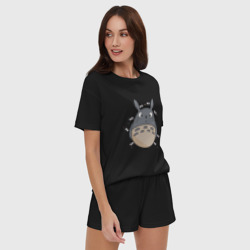Женская пижама с шортиками хлопок Удивленный Тоторо - фото 2