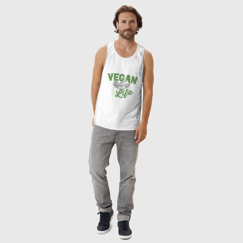 Мужская майка хлопок Vegan for Life - фото 5