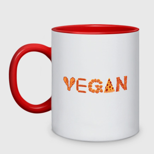 Кружка двухцветная Vegan