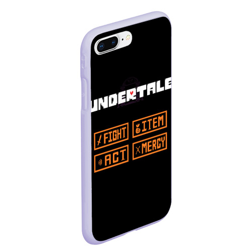 Чехол для iPhone 7Plus/8 Plus матовый Undertale, цвет светло-сиреневый - фото 3