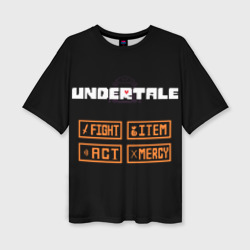 Женская футболка oversize 3D Undertale