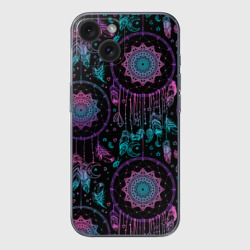 Чехол для iPhone 15 силиконовый с защитой камеры Ловцы снов