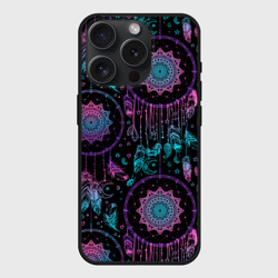 Чехол силиконовый для Apple iPhone 15 Pro Мax матовый Ловцы снов