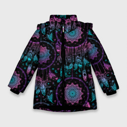 Зимняя куртка для девочек 3D Ловцы снов