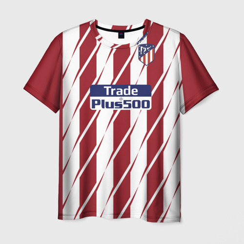 Мужская футболка с принтом Домашняя Атлетико 2018, вид спереди №1