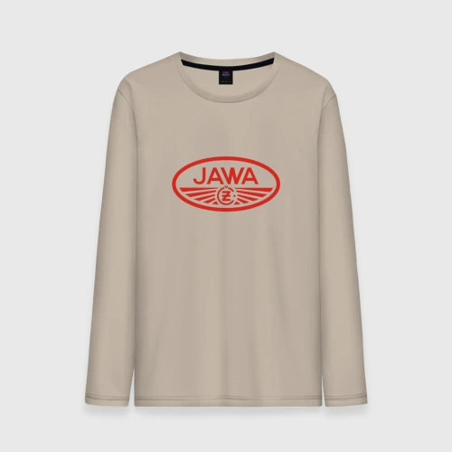 Мужской лонгслив хлопок Мотоцикл Jawa логотип