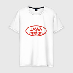 Мужская футболка хлопок Мотоцикл Jawa логотип