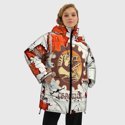 Женская зимняя куртка Oversize Сварщик, цвет черный - фото 3