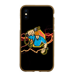 Чехол для iPhone XS Max матовый Электрик