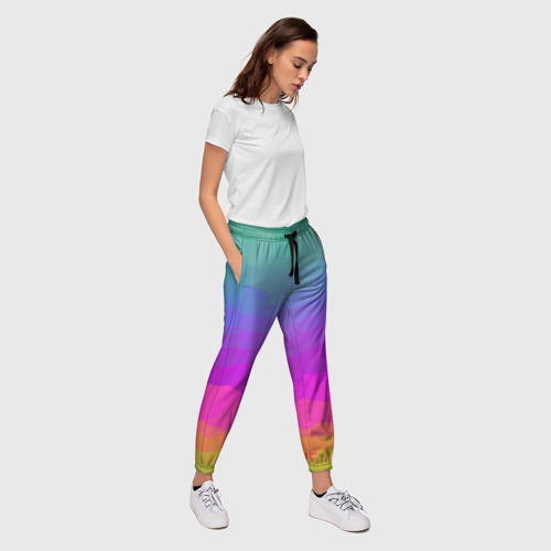 Женские брюки 3D радуга, цвет 3D печать - фото 5