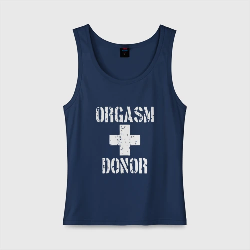 Женская майка хлопок Orgasm + donor