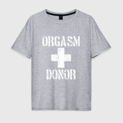 Мужская футболка хлопок Oversize Orgasm + donor