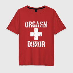 Мужская футболка хлопок Oversize Orgasm + donor