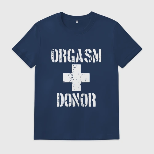 Мужская футболка хлопок Orgasm + donor