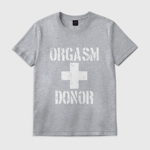 Мужская футболка хлопок Orgasm + donor Фото 01 Мужская футболка хлопок Orgasm + donor Фото 01