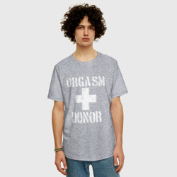 Мужская футболка хлопок Oversize Orgasm + donor - фото 2