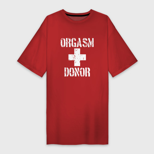 Платье-футболка хлопок Orgasm + donor, цвет красный