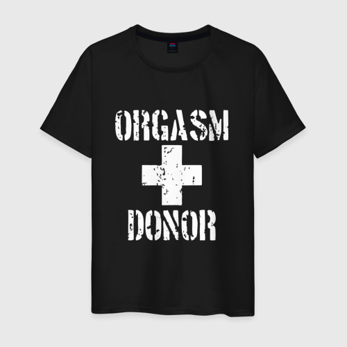 Мужская футболка хлопок Orgasm + donor Фото 01 Мужская футболка хлопок Orgasm + donor Фото 01