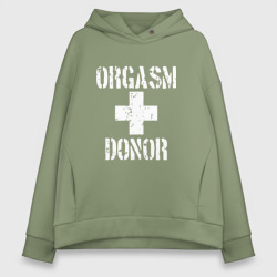 Женское худи Oversize хлопок Orgasm + donor