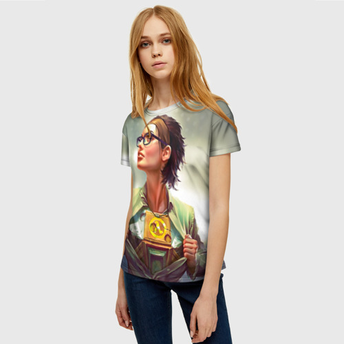 Женская футболка 3D с принтом Аликс Венс, фото на моделе #1