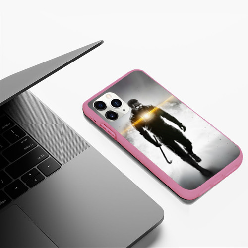 Чехол для iPhone 11 Pro Max матовый Half-Life, цвет малиновый - фото 5