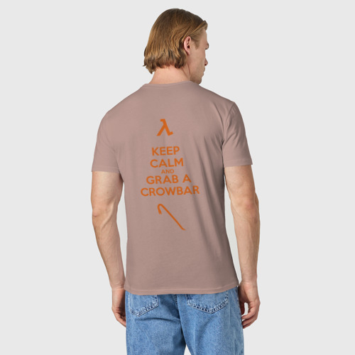 Мужская футболка хлопок Монтировка и спокойствие, цвет пыльно-розовый - фото 4