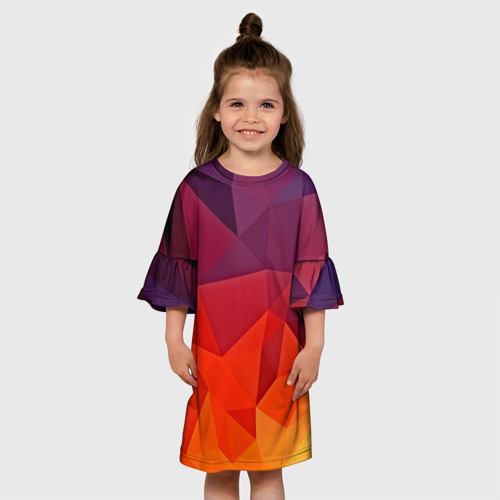 Детское платье 3D Geometric, цвет 3D печать - фото 4