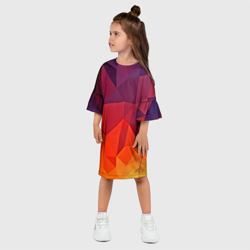 Детское платье 3D Geometric, цвет 3D печать - фото 3