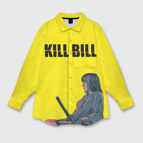 Мужская рубашка oversize 3D с принтом Убить Билла, вид спереди #2