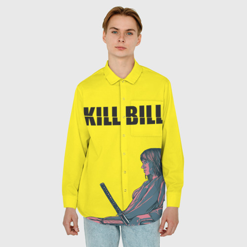 Мужская рубашка oversize 3D с принтом Убить Билла, фото на моделе #1
