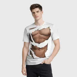 Мужская футболка 3D Идеальный рельеф мышц - фото 3